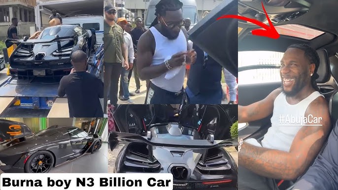 Burna Boy Drives ₦3.2B McLaren Through Lagos Flood, Internet Reacts
